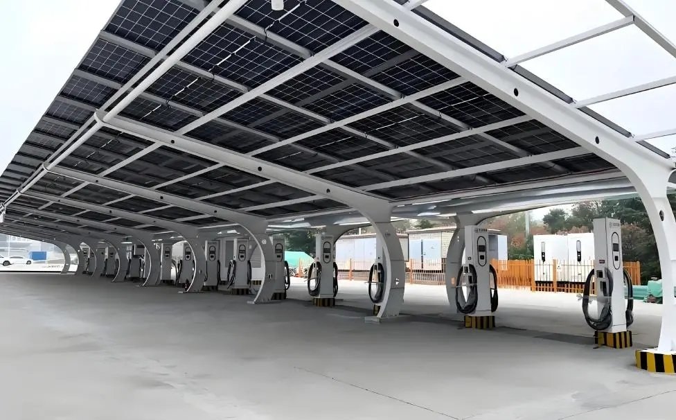 Long-Span Curved Carport — XGreen Solar