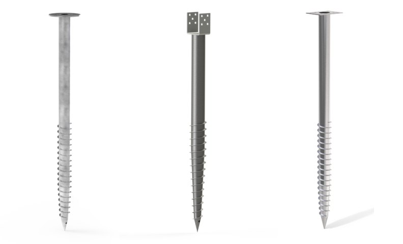 Tornillos de cimentación galvanizados en caliente y componentes de estructuras de acero para suelo